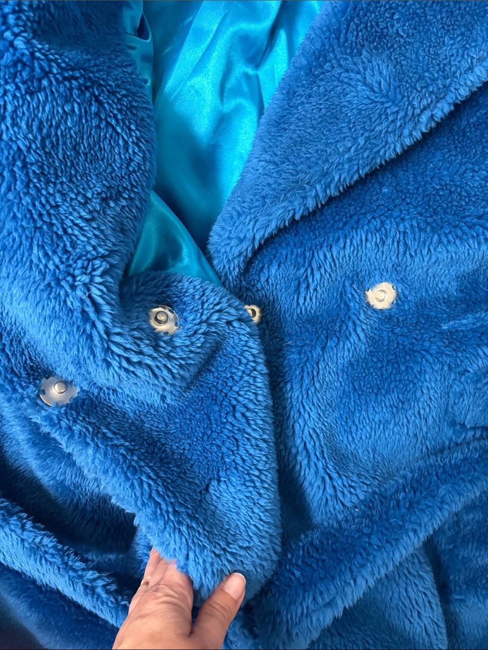 UGG Alesandra Faux Fur Sherpa Teddy Long Wrap Coat - Picture 4 of 6
